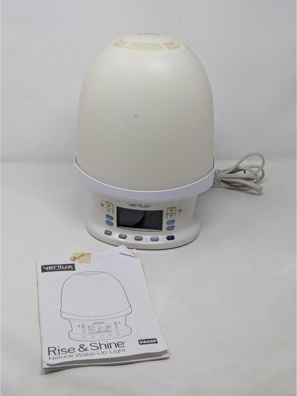Verilux VA05 Rise and Shine Natural Wake Up Light Alarm Clock Radio Soundscapes